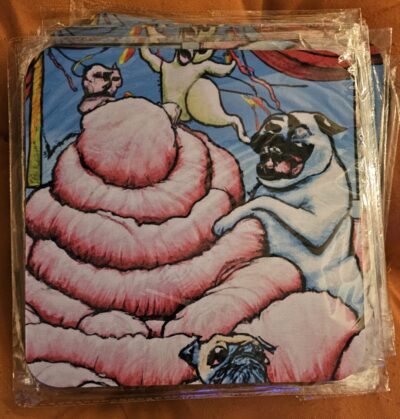 Limited Edition Mouse Pad - Cotton Candy Pug Party